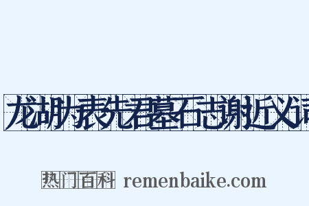 龙湖为表先君墓石志谢近义词是什么意思的图片